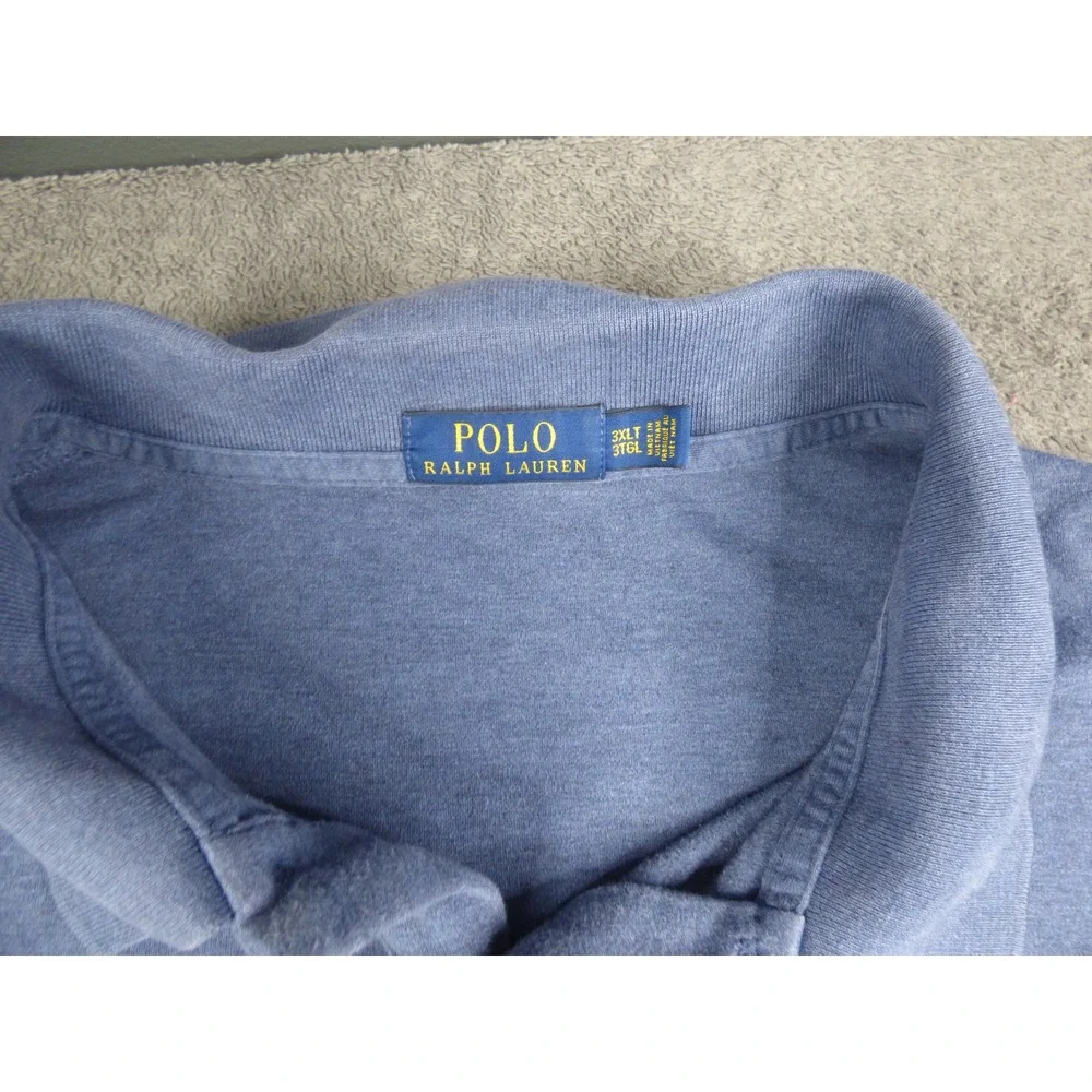 Polo Ralph Lauren Mens 3XLT Blue Short Sleeve Pony Logo Polo Shirt Tall